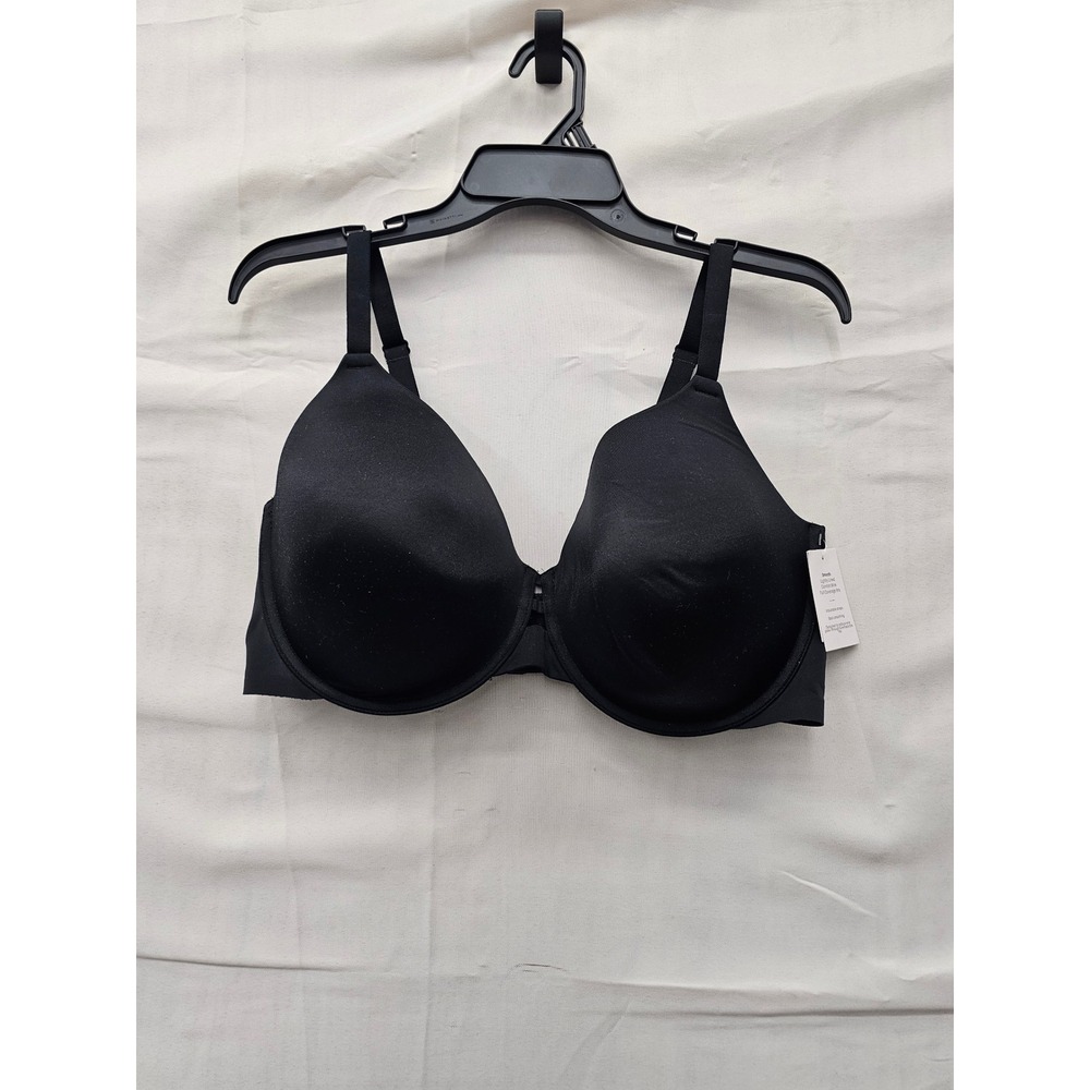 Auden Womens Lightly Lined Full Coverage Bra Black Nylon Blend Casual Size 40DD
